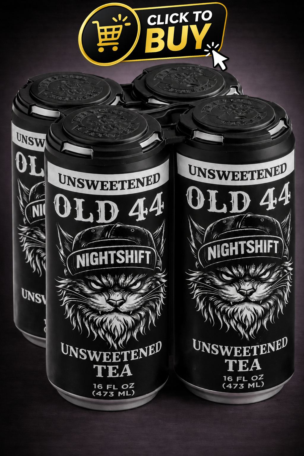 16 oz Old 44 Caffeinated Unsweetened Tea